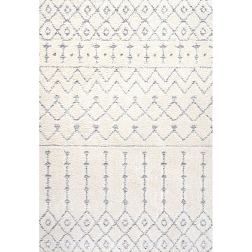 Pia Moroccan Trellis Plush Carved Area Rug